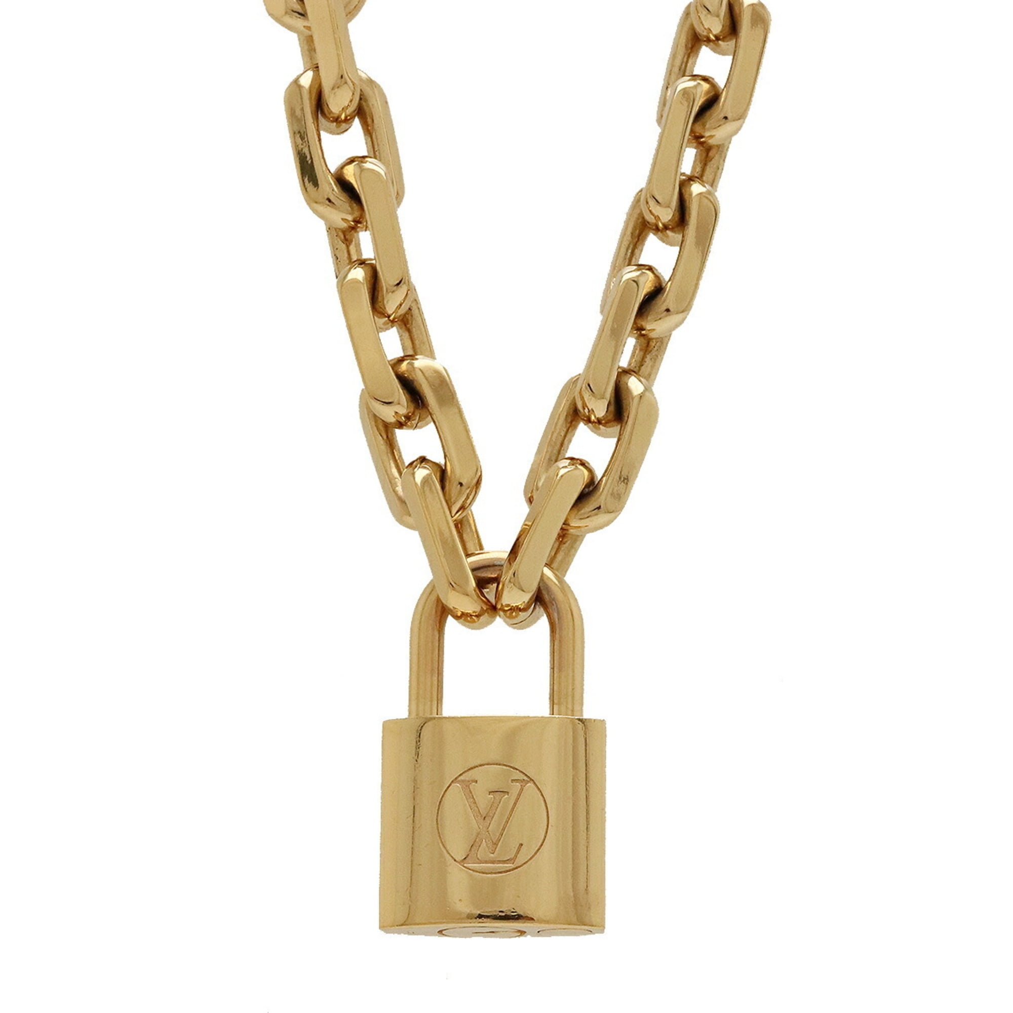 Louis Vuitton Padlock Necklace with Double Chain | eBay